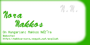 nora makkos business card